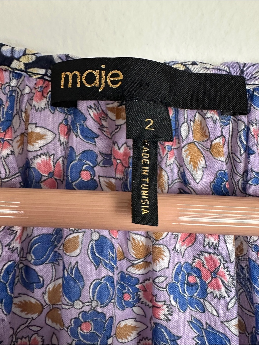 Maje Cisso Contrast Floral Blouse Sz M - Picture 8 of 8